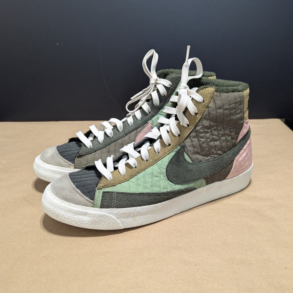 Nike Blazer Midd 77 Premium Toasty Quilted Sneakers Sequoia Olive Green DD8024